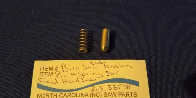 Blade Tension Pin & Spring for Biro 3334FH 1433FH Saw Ref. 55178 & 14554